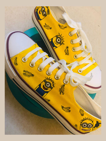 Handpainted Minion Sneakers for Women