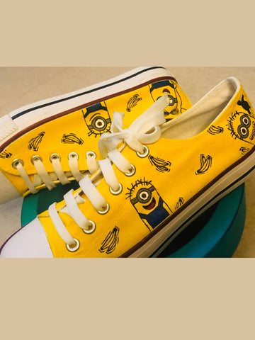 Handpainted Minion Sneakers for Women